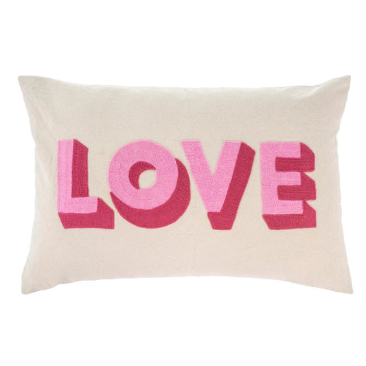 Love Embroidered Pillow
