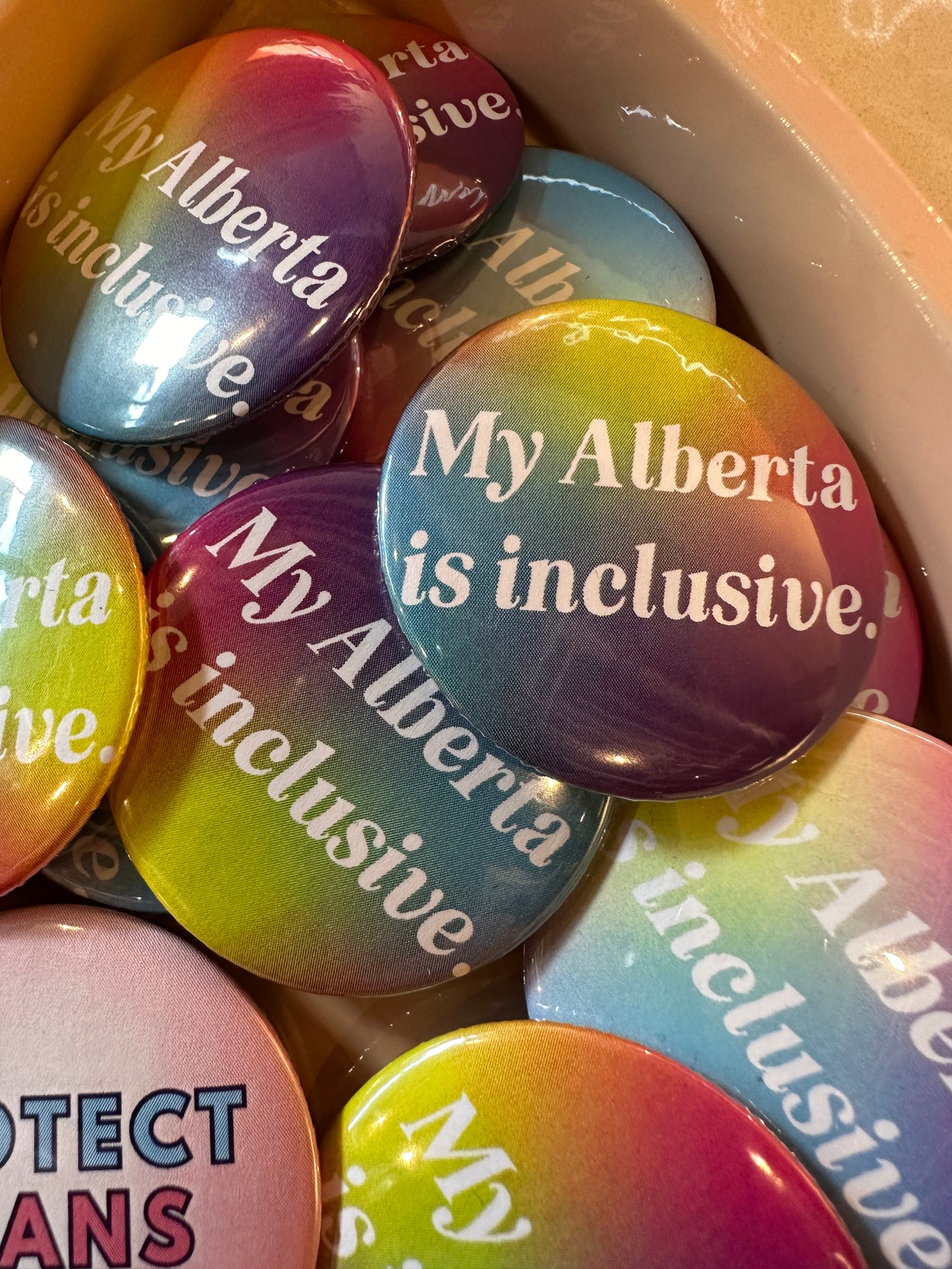 Madame Premier My Alberta Is Inclusive Button