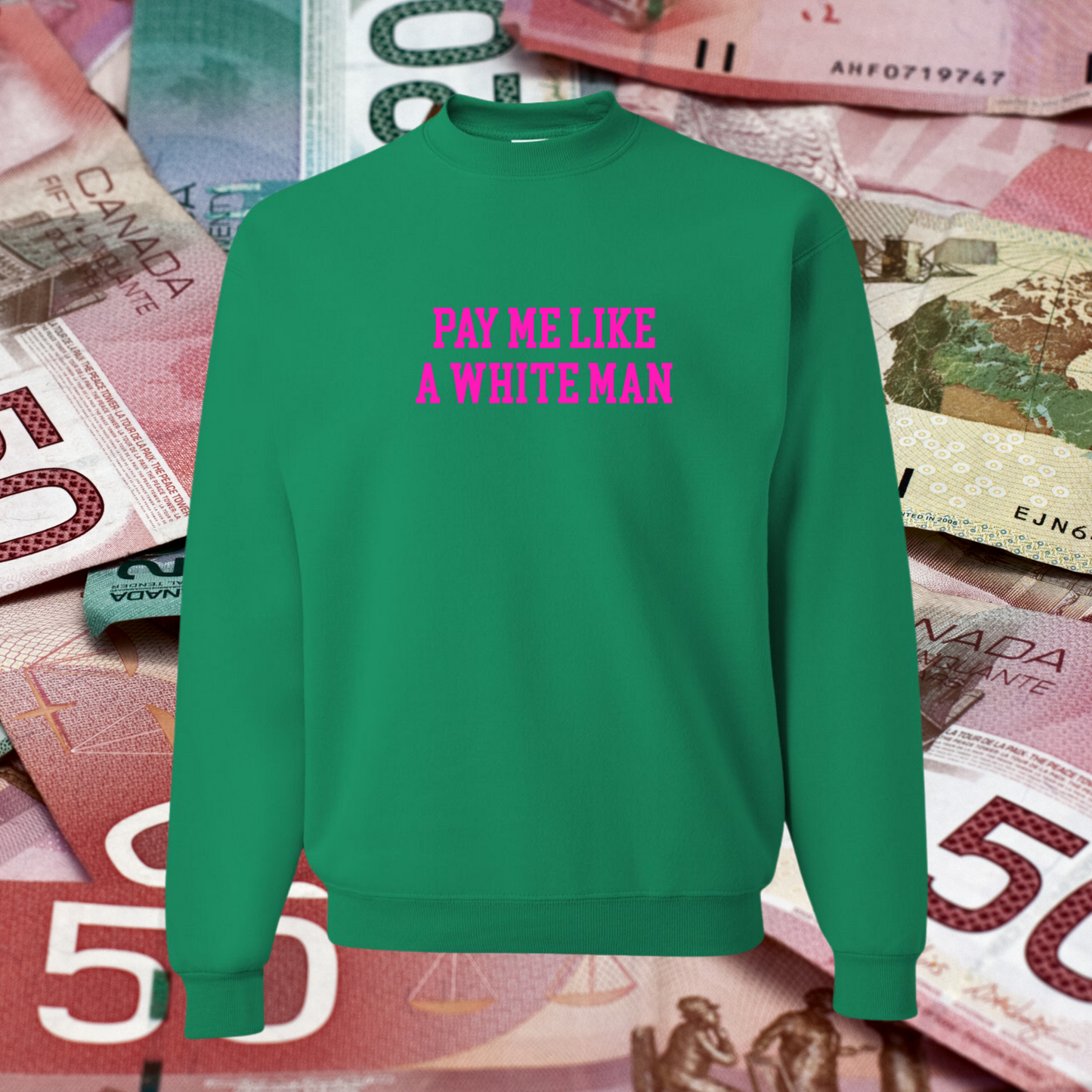 Madame Premier Pay Me Like A White Man Adult Crewneck Sweater
