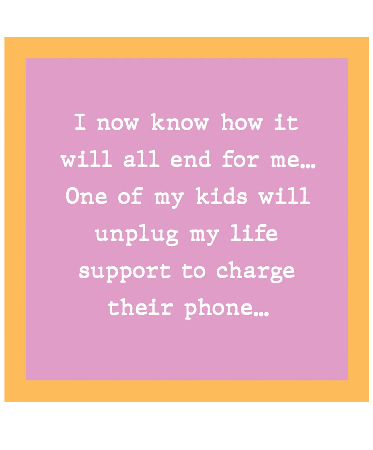 Kids Unplug My Life Support Card