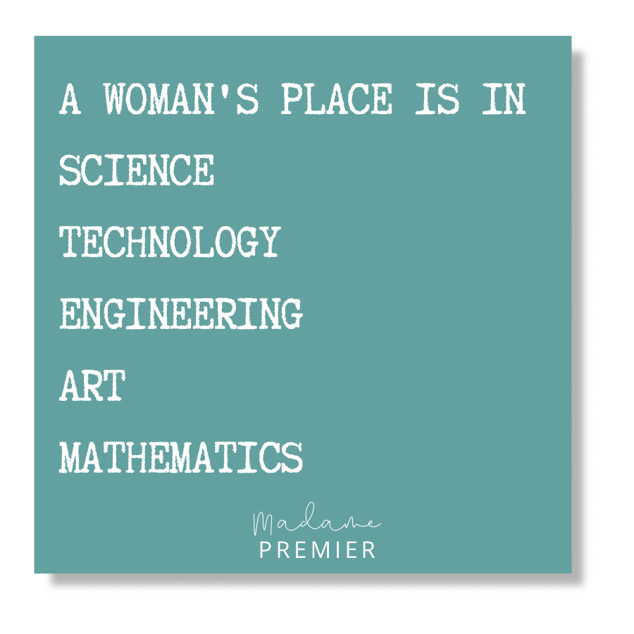 Madame Premier A Woman's Place Is in Science Sticker