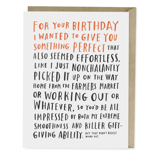 Effortlessly Not Effortless Birthday Card