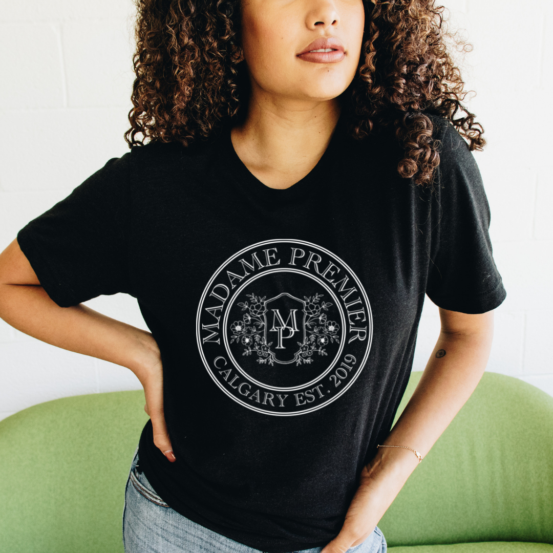Madame Premier Heritage Logo Black Adult T-Shirt