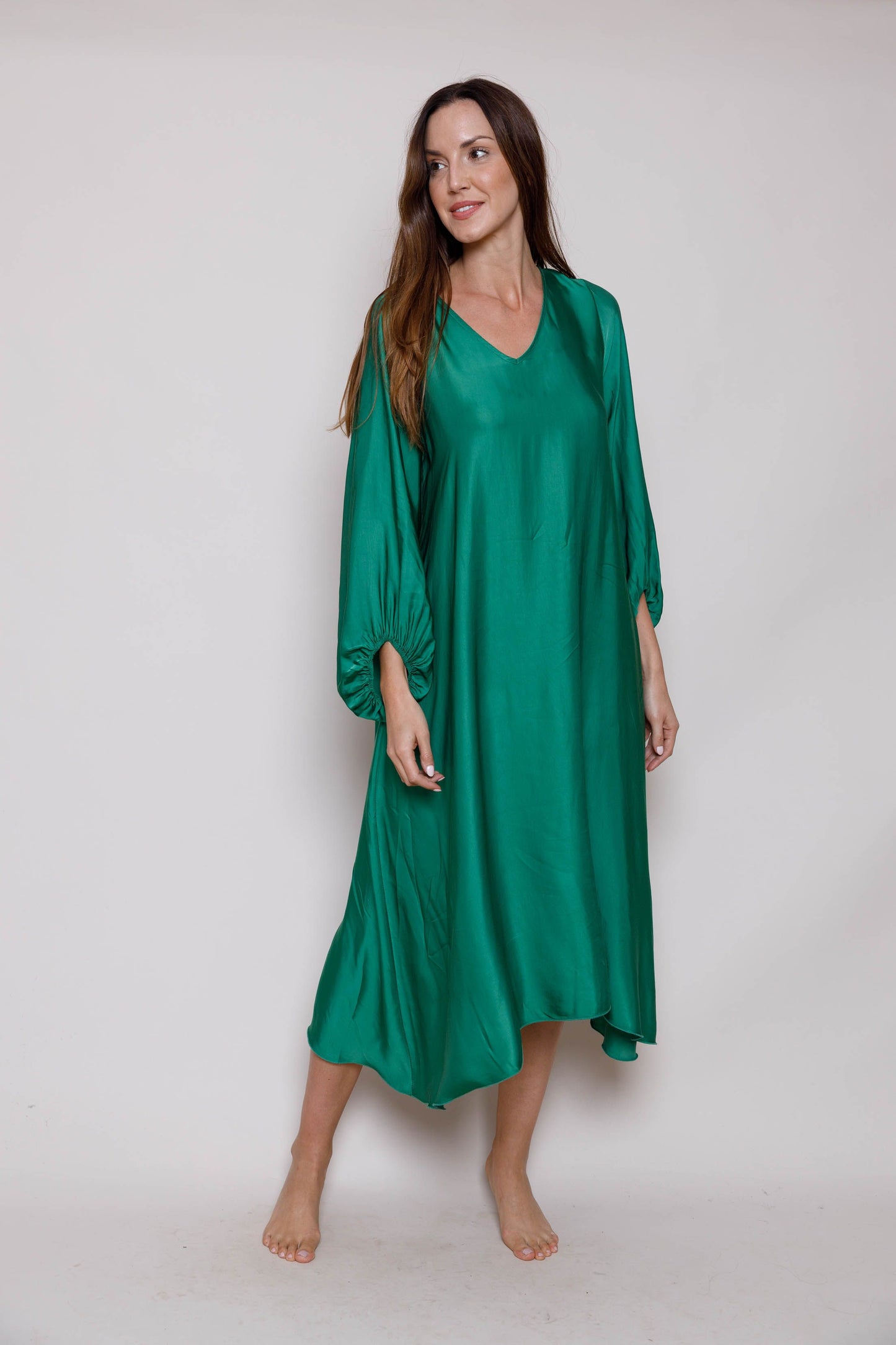 Stretch Satin Long Slip Dress – Madame Premier