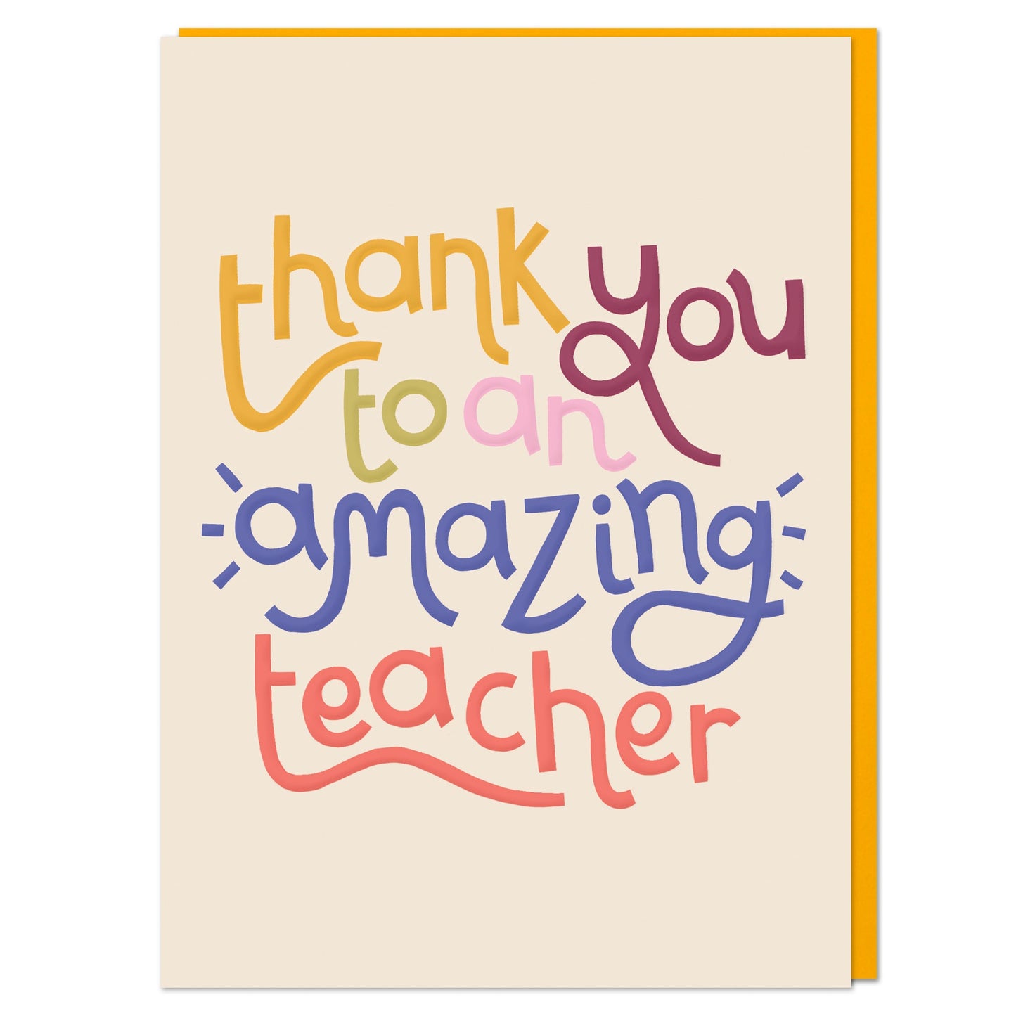 Thank You To An Amazing Teacher Card