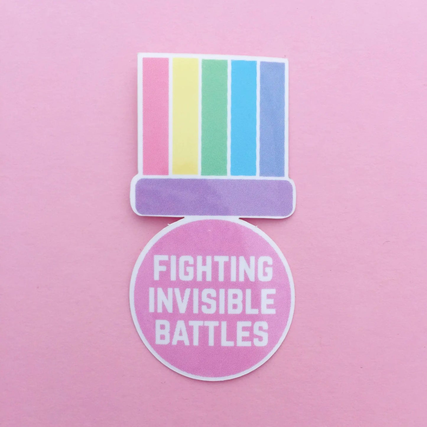 Fighting Invisible Battles Sticker