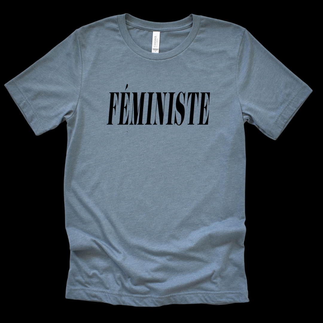 Madame Premier Féministe Heather Slate Adult T-Shirt